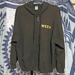 Ween Brown Boognish Hoodie Music Band 2XL